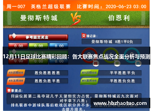 12月11日足球比赛精彩回顾：各大联赛焦点战况全面分析与预测